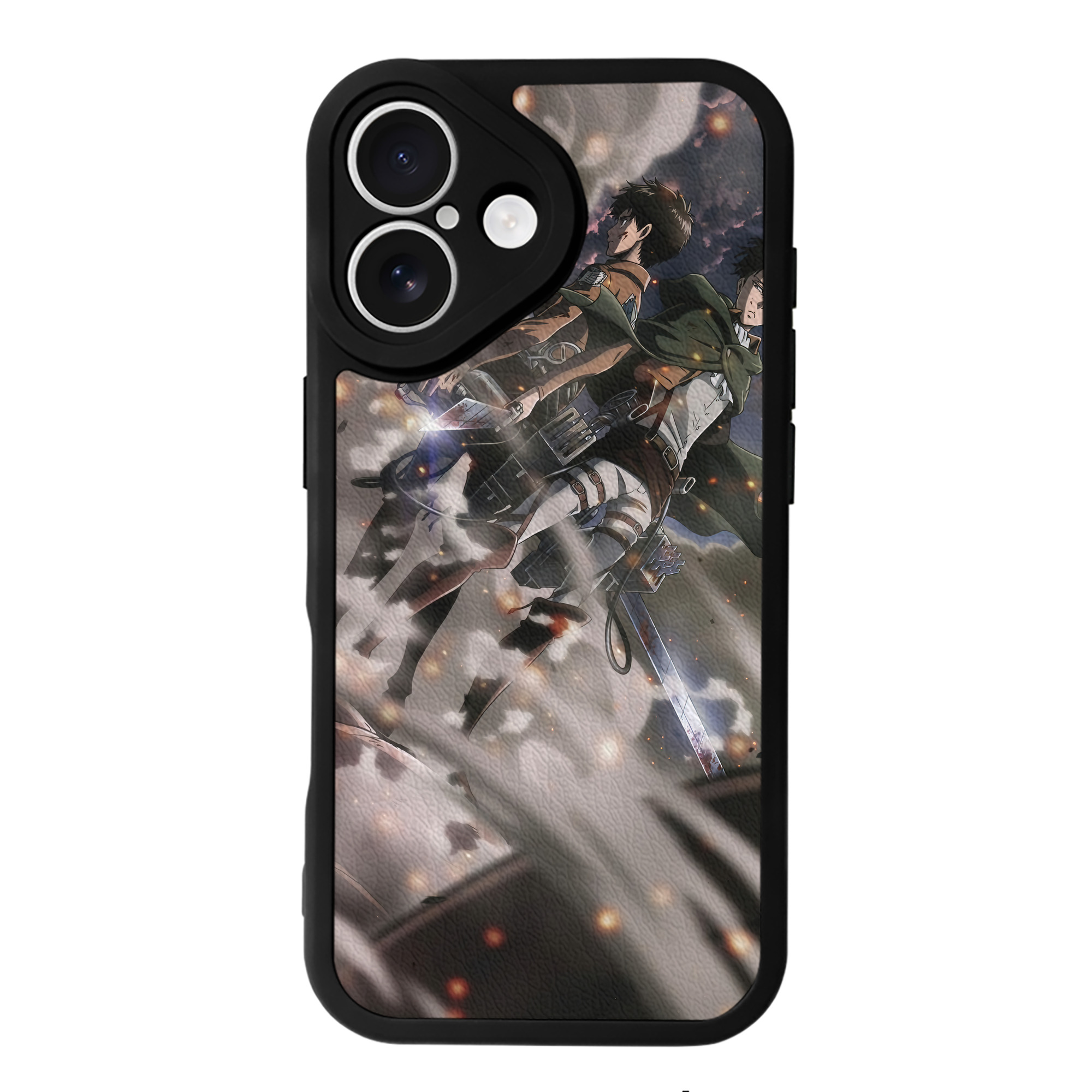 （画像用） 進撃の巨人 Attack on Titan 【iPhone 16シリーズ対応】シリコンスマホケース（レザー調） 材質：シリコン